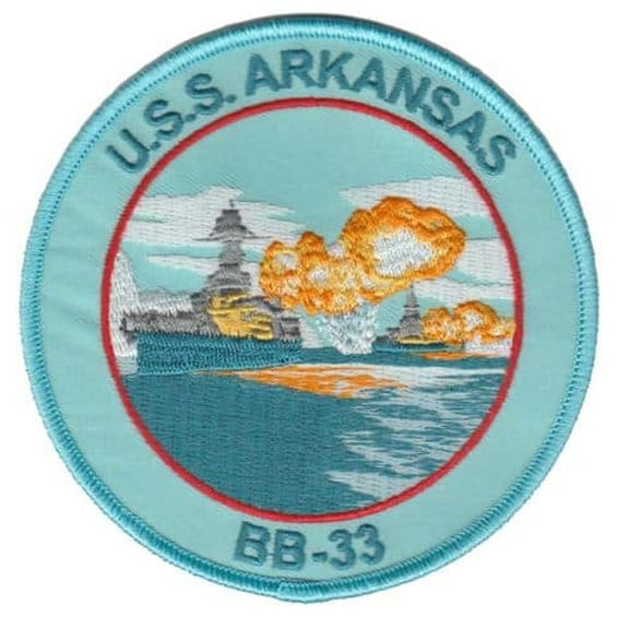 USS Arkansas BB-33 Patch – Plastic Backing