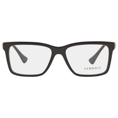 Versace Demo Rectangular Men's Eyeglasses VE3328 GB1 56 Black