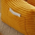 thumbnail image 6 of Newest Cloud Comfort Collection Plush Corduroy Bean Bag Chaise Lounge with Armrests and Ottoman for Living Room, Bedroom & Dorm, Yellow, 6 of 13