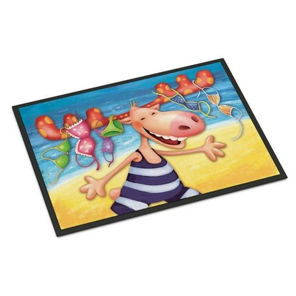 Moose on the Beach Indoor or Outdoor Mat, 24 x 36 in.