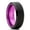 Purple, variant on Black Tungsten Wedding Band Mens Ring Red Interior Beveled Edge Brushed 8mm 9