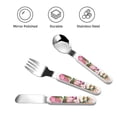 thumbnail image 3 of Fotbe Bird and Floral for Stainless Steel Kids Silverware Set - Child and Toddler Safe Flatware - Children's Knife, Fork And Spoon Set - Metal Kids Cutlery Set, 3 of 8