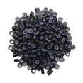 thumbnail image 1 of Vogacara Cortadora de pelo resistente al desgaste, gancho de ganchillo con mango de madera, Kit de alicates, hebilla de silicona portátil, cuentas de Cuidado del cabello 500 anillos negros Vogacara CE011777-01, 1 of 6