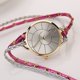 thumbnail image 4 of Reloj de cuarzo de aleación de PU multicapa con cuerda trenzada de moda retro para mujer (rojo rosa), 4 of 4