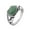Green, variant on Unisex Stainless Steel Vintage Personality Punk Stackable Oval Cut Black Gemstone Biker Ring European and American Style Silver Size 11