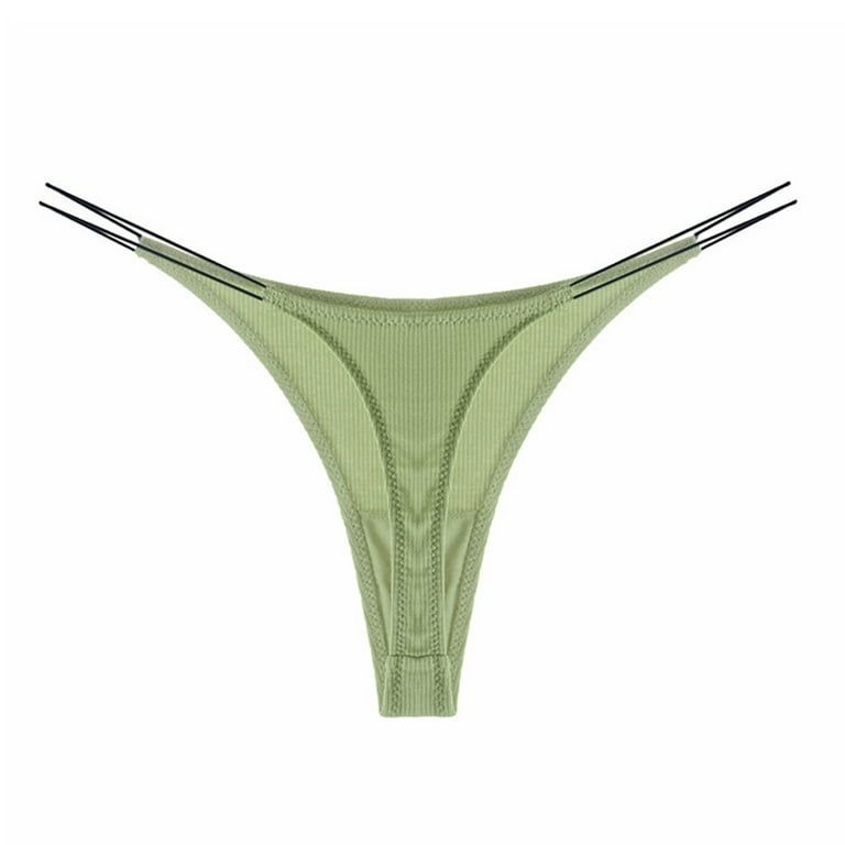 HWRETIE Women Brief Women Sexy Underwear Lingerie Thongs Panties Ladies  Hollow Out Underwear Flash Picks Green XL