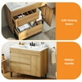 thumbnail image 4 of Craftian 36 " Bathroom Vanity with Undermount Sink, Free Standing Bathroom Storage Cabinet with 2 Drawers, Oak, 4 of 8