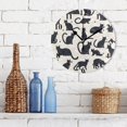 thumbnail image 3 of Cat Silhouettes Black 10 inch Wall Clocks Non Ticking Easy to Read Battery Decorative for Home Bathroom Kitchen Bedroom Living Room, 3 of 8