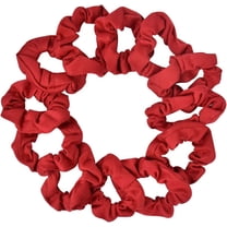 Motique Accessories 12 Pack Small Scrunchies Cotton Hair Scrunchy for Adult Female and Girls (Red)