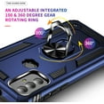 thumbnail image 5 of Military Grade Drop Impact for Motorola Moto G Play 2023 Case 360 Metal Rotating Ring Kickstand Holder  Heavy Duty Shockproof Case for Moto G Play 2023 Phone Case (Blue), 5 of 14