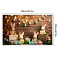 thumbnail image 3 of HongHeng Happy Easter Decorations Easter Backdrops Photography Banner Bunny Grassland Rustic Wood Background Eggs Banner for Jesus Easter Spring Party Decorations, 70.9 x 43.3 Inch, 3 of 6
