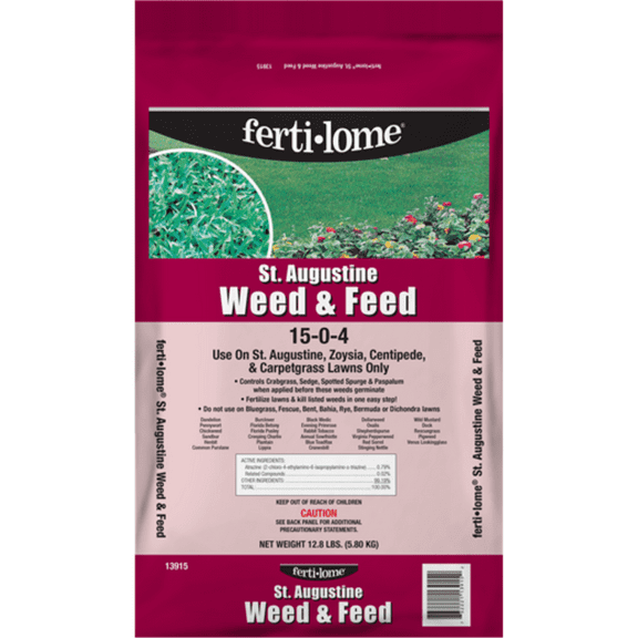 Fertilome St. Augustine Weed & Feed, 15-0-4, 12.8lbs