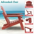 thumbnail image 3 of Hidpriva Outdoor Folding Adirondack Chair with Cup Holder, HDPE Weather Resistant Fire Pit Chair, Red, 3 of 7
