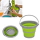 thumbnail image 5 of Cubo Plegable Con Portátil, Cubo Plegable De Plástico De Silicona Verde, Fácil De Colgar, Para Acampar, 5 of 7