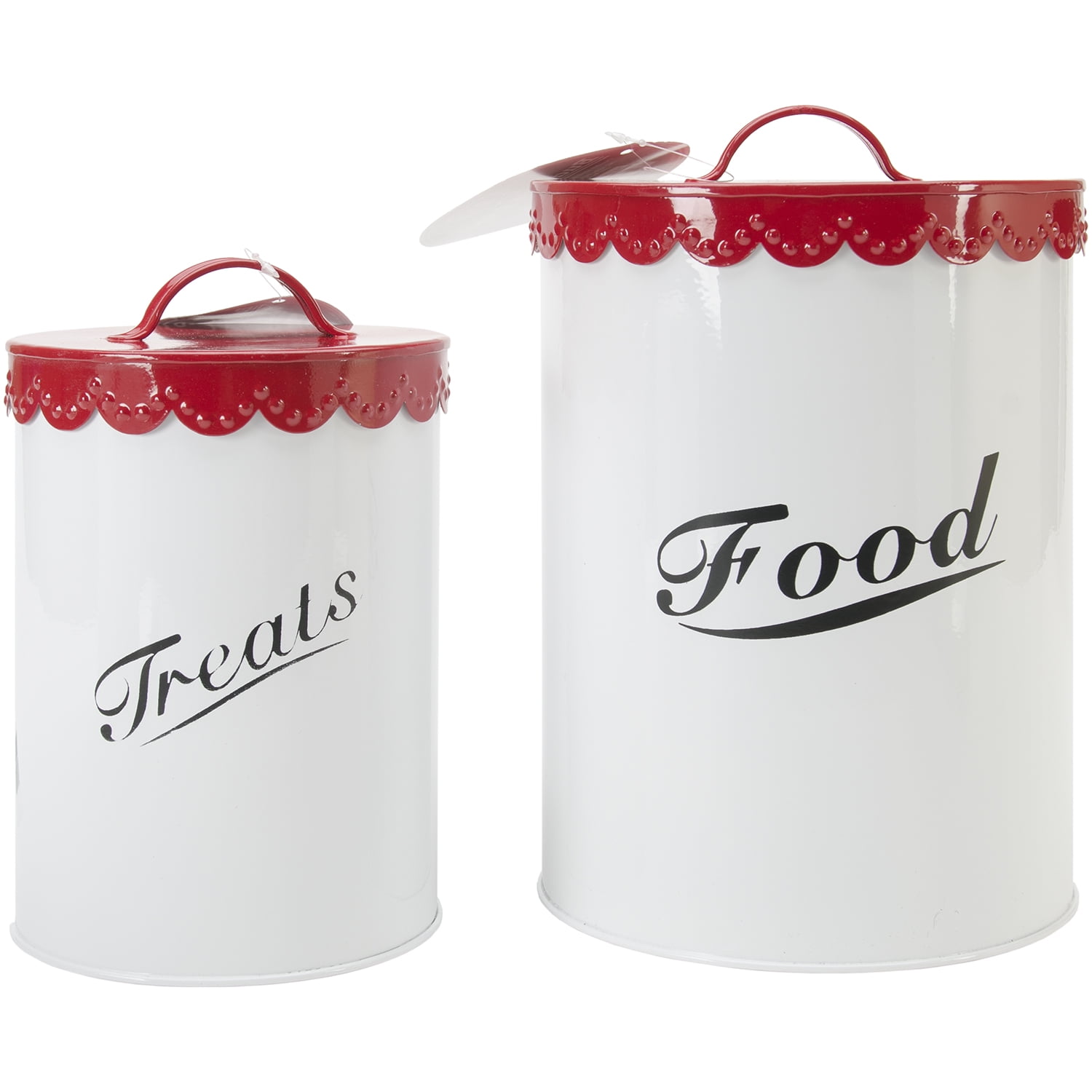 Food & Treat Canister Set, Red