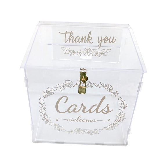 Caja de tarjetas de boda acrílica, diseño elegante, colección de invitaciones para eventos especiales