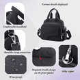 thumbnail image 3 of Backpacks Purse for Women Fashion Crossbody Bags with Multiple Pockets, Shoulder Bags Multipurpose Design Handbag Ladies Travel Backpack, Purple, 3 of 7