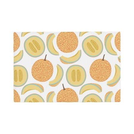 

Placemats Set Of 4 / 6 Cute Stripe Cantaloupe Placemats For Dining Table Indoor/Outdoors Heat Resistant Washable Placemats 18 X 12