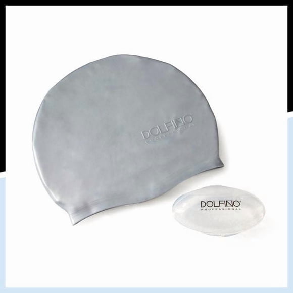 Dolfino Pro Silicone Swim Cap - Silver