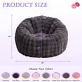 thumbnail image 2 of Puf Hobestluk de gran tamaño con forma de rosquilla, color gris burbuja, 2 of 8