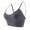 Dark Gray, variant on WAGUTH Women's Ribbed Camisole Sports Bras Thin Strap Wirefree Removable Pads Scoop Neck Comfort Yoga Gym Workout Bralettes