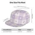 thumbnail image 5 of Goofa Floral Purple Buffalo Plaid Printed Men's Baseball Cap,Straight Brim Hat,Golf Dad Hat,Versatile Style,Sun Protection Cap,Travel Hat, 5 of 9