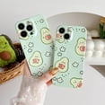thumbnail image 2 of Cartoon Cute Avocado Flower Hard  for iPhone Case (Green,iPhone 12), 2 of 6