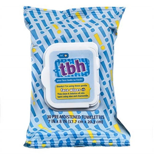 tbh kids gentle face wipes- - daily cleansing and hydrating face wipes - sulfate, paraben free - 30 pack