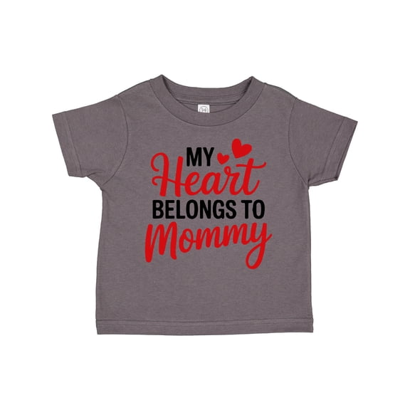 Inktastic My Heart Belongs to Mommy with Red Hearts Boys or Girls Toddler T-Shirt