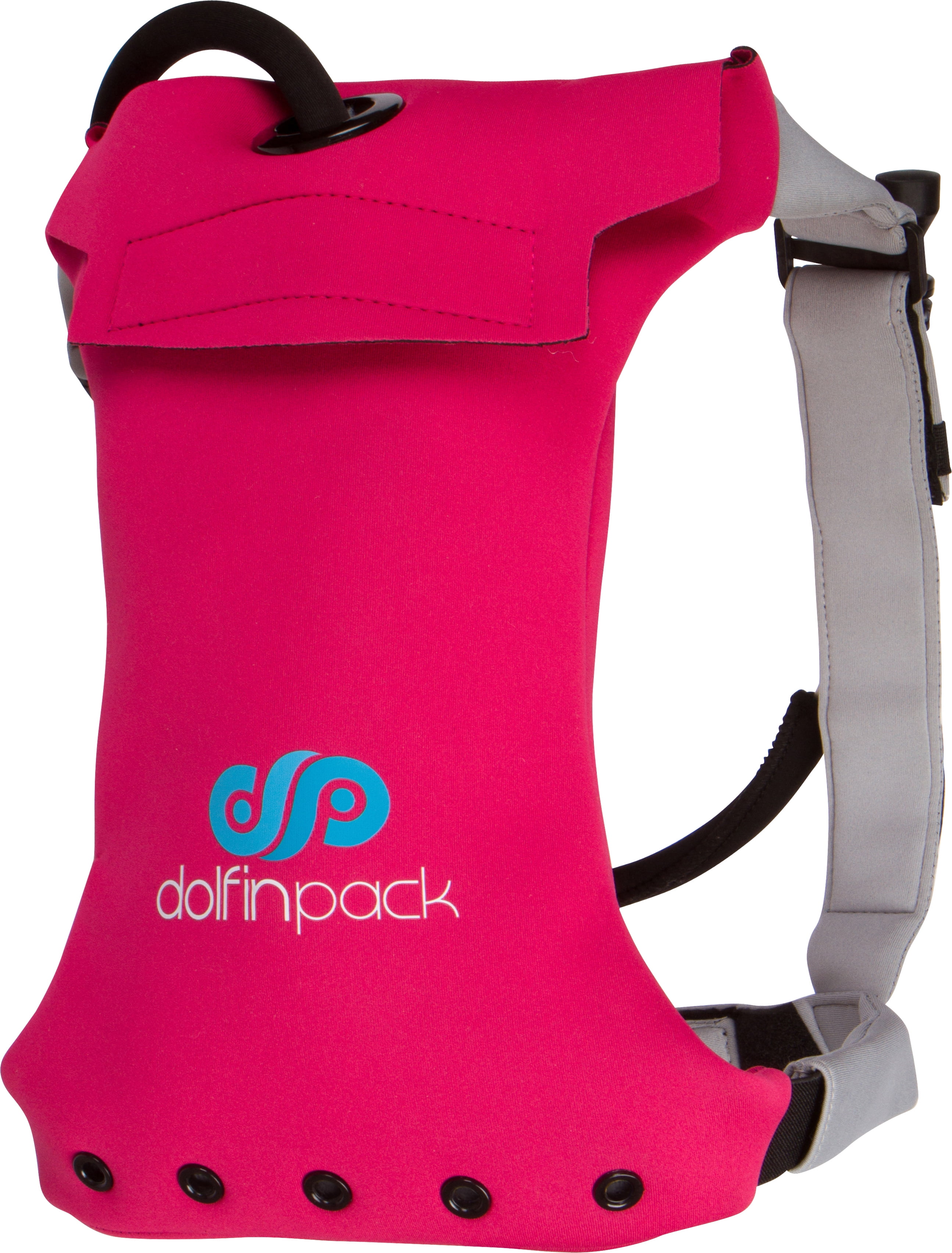 DolfinPack Lightweight, Form-fitting, Waterproof, Extreme Sports Hydration Pack Pink Grey by DolfinPack