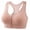 Pink, variant on Women's Sports Bra Size M - Front Zip, Mesh Panels, Nylon Spandex Blend, High Support for Yoga/Running/HIIT, Quick-Dry, Pink