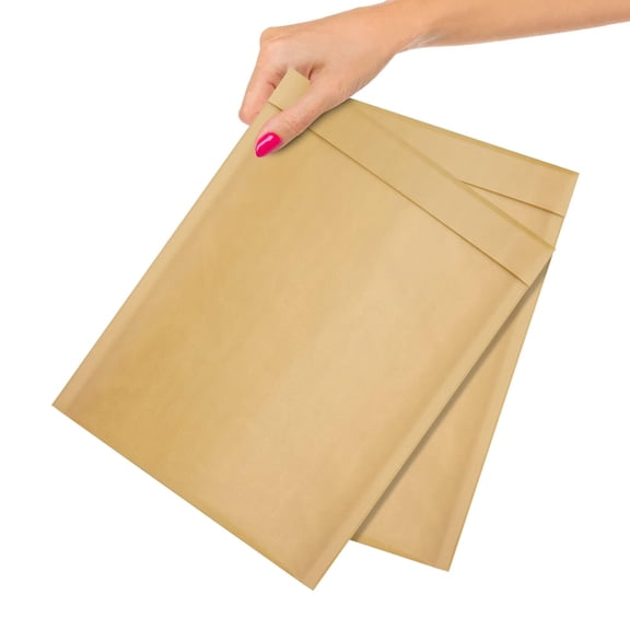 Kraft Bubble Mailer, Natural Brown Paper Material, Self Seal, 200 pack, 9.5 x 13 in