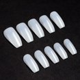 thumbnail image 2 of Transparent Puntas de uñas acrílicas, ataúd corto, 500 Uds., puntas de uñas postizas artificiales de bailarina, 2 of 5
