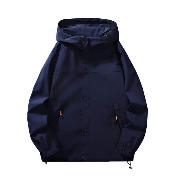 Puntoco Chaqueta Informal Holgada De Manga Larga Con Capucha Y Cremallera Para Hombre