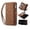Brown, variant on Luxury PU Leather Wallet Case for Samsung Galaxy S22 Ultra, Zipper Pocket Card Slots Holder Kickstand Flip Folio Cover with Shoulder Strap Crossbody Wrist Hand Strap Anti-Scratches Case,Black