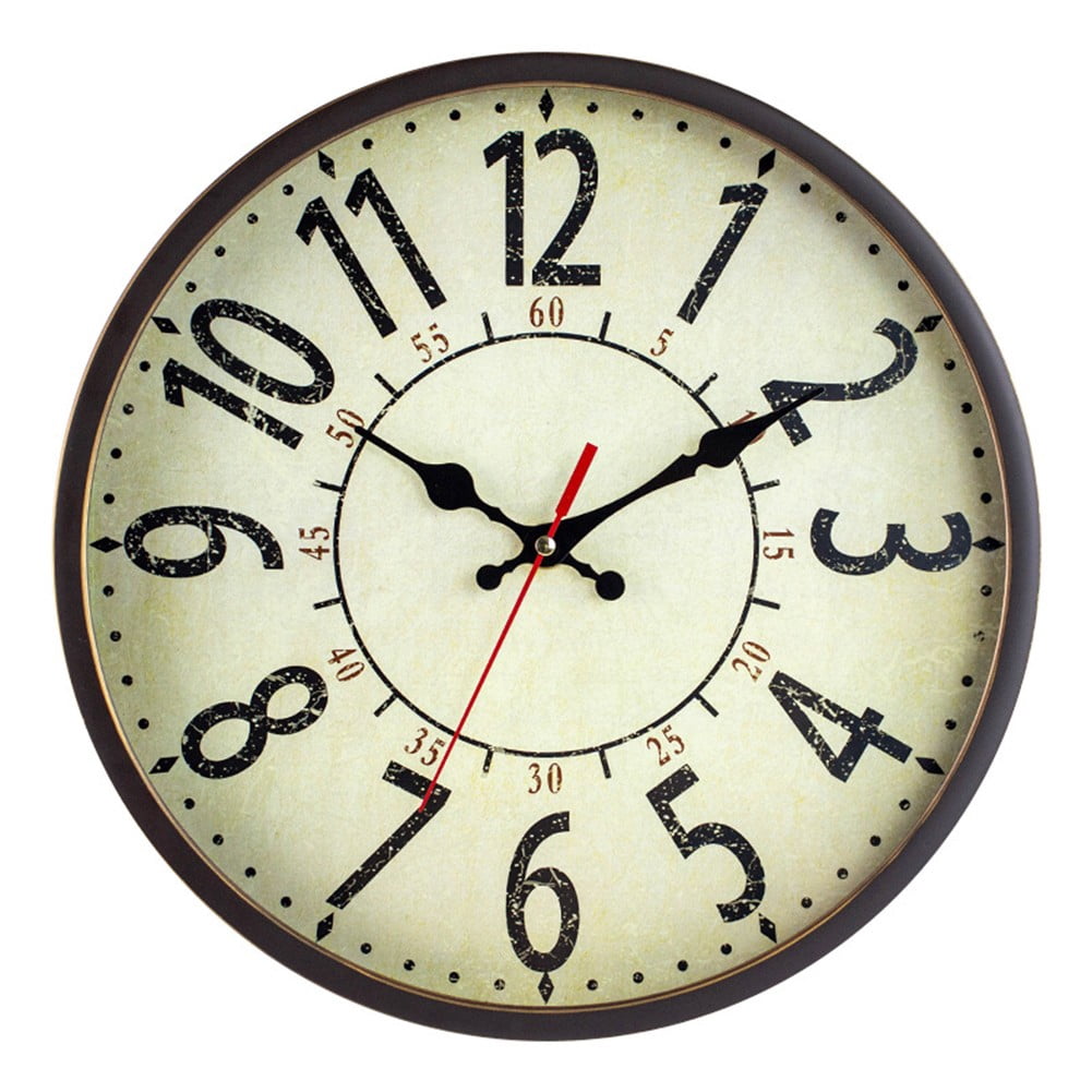 11 inch Retro Clock, Silent Decorative Wall Clocks Vintage