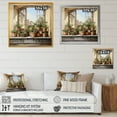 thumbnail image 4 of Designart "Charm of Italian Potteries Window" Farm Framed Wall Art Decor - Country Brown Farm Windows Living Room Framed Canvas Art, 4 of 6