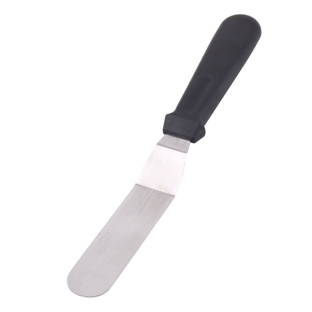 Espátula de acero inoxidable Unique Bargains para cocina pizza crema ensalada pastel negro 27cm