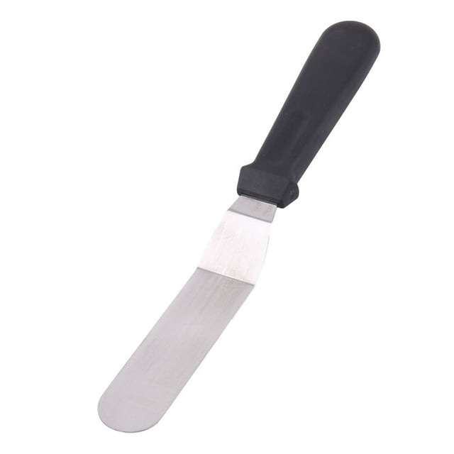Espátula de acero inoxidable Unique Bargains para cocina pizza crema ensalada pastel negro 27cm