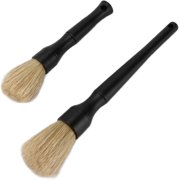 Car Detailing Brush, 2PCS Car Crevice Detailing Brush, White Mixed Bristle Filament and ABS Ultra Soft Cleaning Tool for Trucks Motorcycles Bicycles