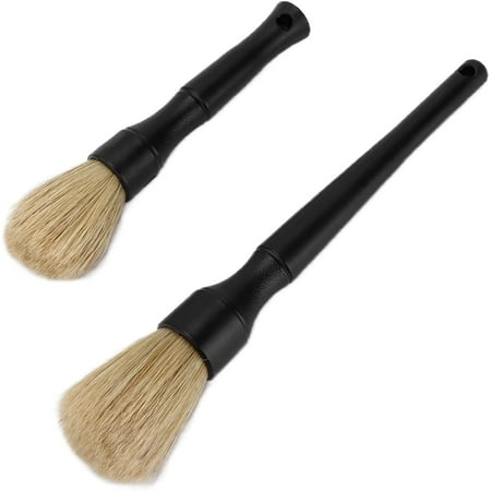 2PCS Car Detailing Brush Dirt Dust Cleaning Tool Black