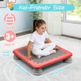 thumbnail image 2 of Trampoline for Kids, 25 Inch Toddler Trampoline Bounce Board Indoor Outdoor with Non-Slip Base, Balance and Bounce Jumping Sensory Toy for 3-12 Boys & Girls Autistic Kids Training Equipment, Red, 2 of 8
