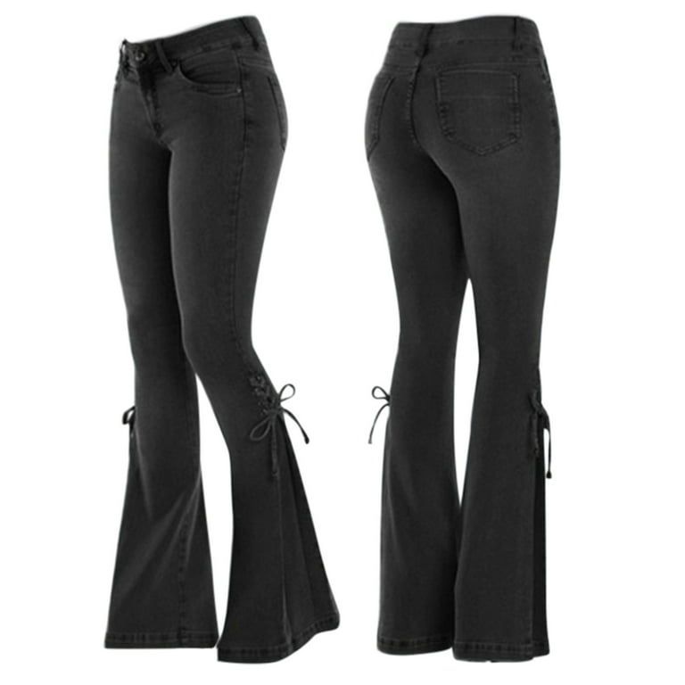 Bigersell Stretch Ripped Skinny Pants Full Length Women's And