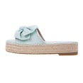 thumbnail image 4 of Sandalias planas con plataforma de paja y lazo de vacaciones informales y cómodas para mujer Wmkox8yii  ytu2827, 4 of 4