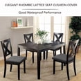 thumbnail image 6 of 1/2/4/6pcs Solid Color Chair Seat Cover For Dining Room Kitchen Waterproof Removable Washable Seat Cushion Protector Slipcovers, 6 of 10