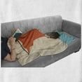 thumbnail image 6 of Odyssey Soft Flannel Fleece Throw Blanket, Greek Antique Sailboat Illustration and Woman, Cozy Plush for Indoor and Outdoor Use, 60" x 80", Multicolor, by Ambesonne, 6 of 6