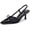 Black 1, variant on Women  Bow Tie Slingback Pumps Pointed Toe Kitten Low Heel Patchwork Dress Heeled Sandals
