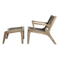 thumbnail image 2 of Afuera Living  Modern 2-Piece Wood Lounge Chair and Ottoman in Mixed Gray, 2 of 2