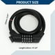 thumbnail image 4 of Candado de bicicleta de Bargains único, candado en espiral con cable, bloqueo de bicicleta de 5 dígitos reiniciable, cable de acero ABS de 120 cm, negro mate, 1 juego, 4 of 6