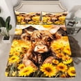 thumbnail image 2 of Castle Fairy Highland Cattle Queen Sheet Sets for Kids Teenagers,Farmhouse Animal Bed Set, 2 of 7